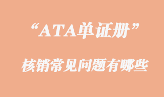 ATA單證冊(cè)核銷常見問題
