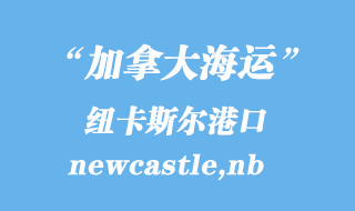 加拿大海運港口:紐卡斯?fàn)枺╪ewcastle,nb)港口
