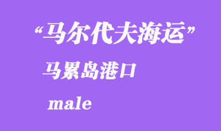 馬爾代夫海運(yùn)港口：馬累島（male）港口