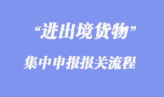 進出境貨物集中申報流程