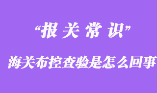 進(jìn)出口清關(guān)貨物海關(guān)布控查驗(yàn)是怎么回事