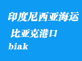 印度尼西亞海運港口:比亞克(biak)港口